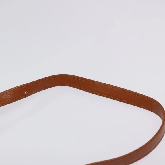 BALLY Shoulder Bag PVC Leather Brown Gold Auth - Picture 7 of 16